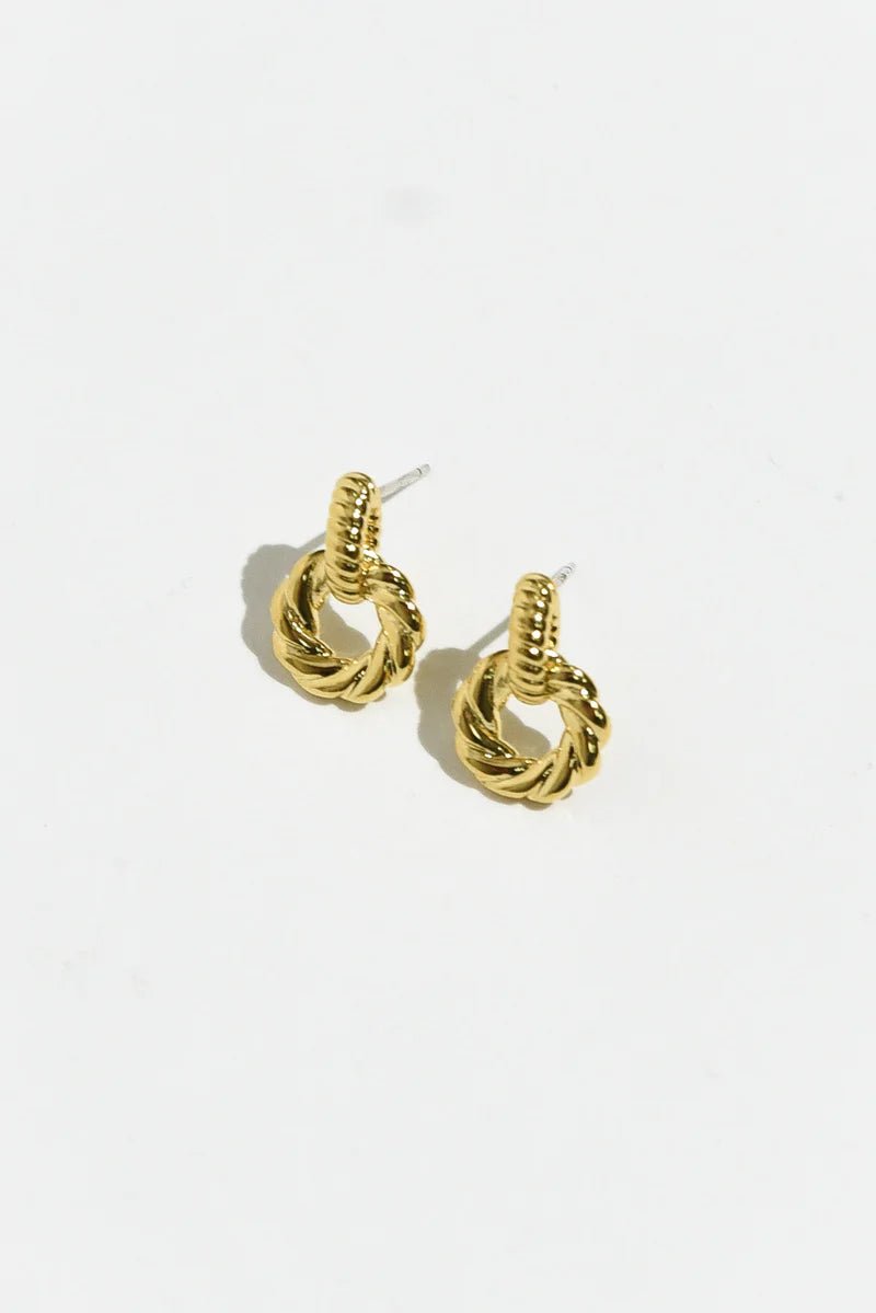 Gold Bella Twist Earring - Pure Apotheca