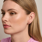 Gold Crystal Heart Amor Earring - Pure Apotheca