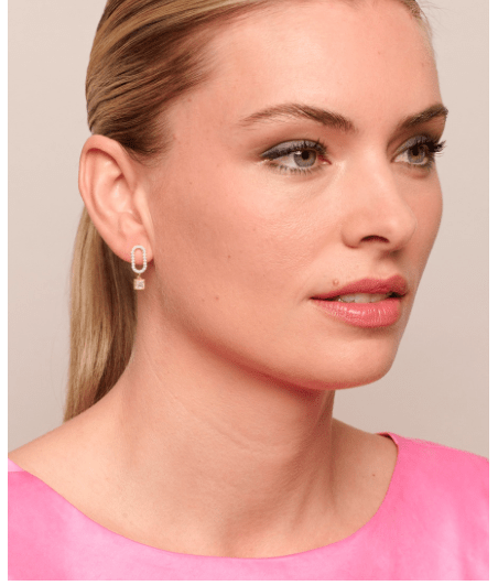 Gold Crystal Oval Drop Earring - Pure Apotheca