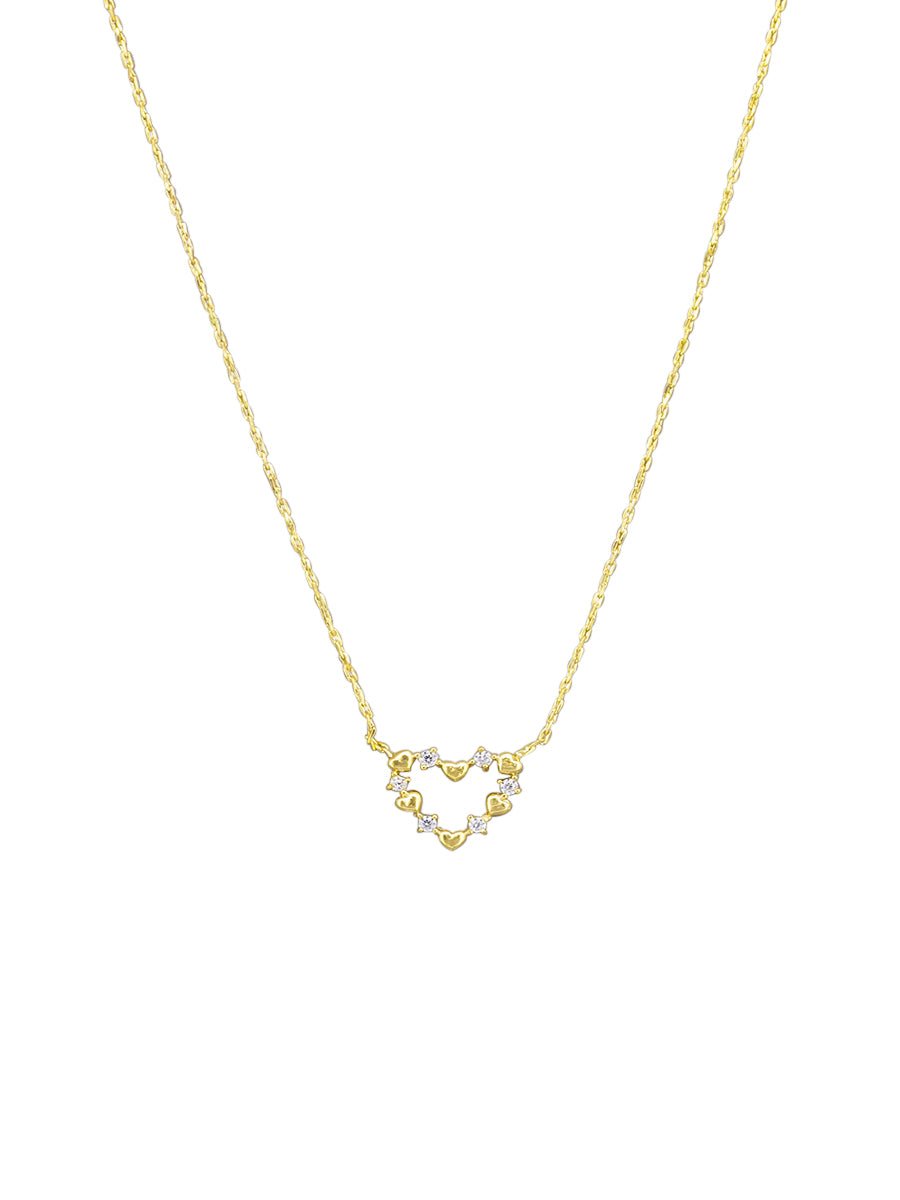 Gold Heart Crystal Necklace - Pure Apotheca