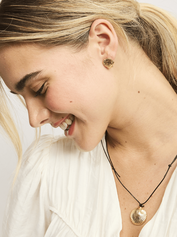 Gold Marine Scallop Earring - Pure Apotheca