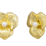 Gold Pansy Earring - Pure Apotheca