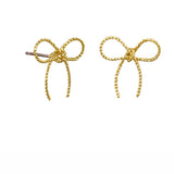 Gold Petite Florence Bow Earring - Pure Apotheca
