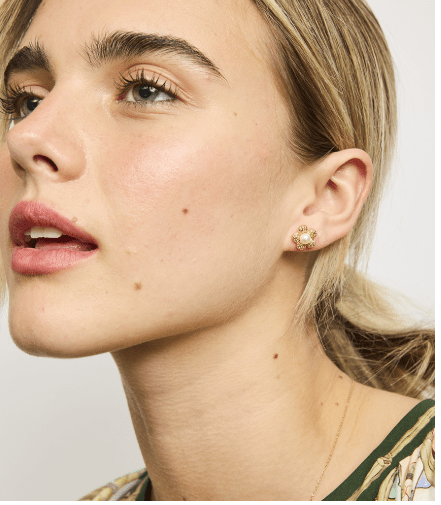 Gold Rosie Flower Earring - Pure Apotheca