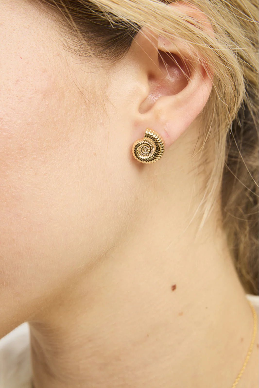 Gold Sundial Shell Earring - Pure Apotheca