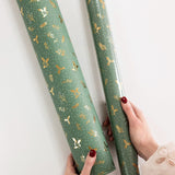 Golden Holly (Gold Foil) Gift Wrap Roll 3m - Pure Apotheca