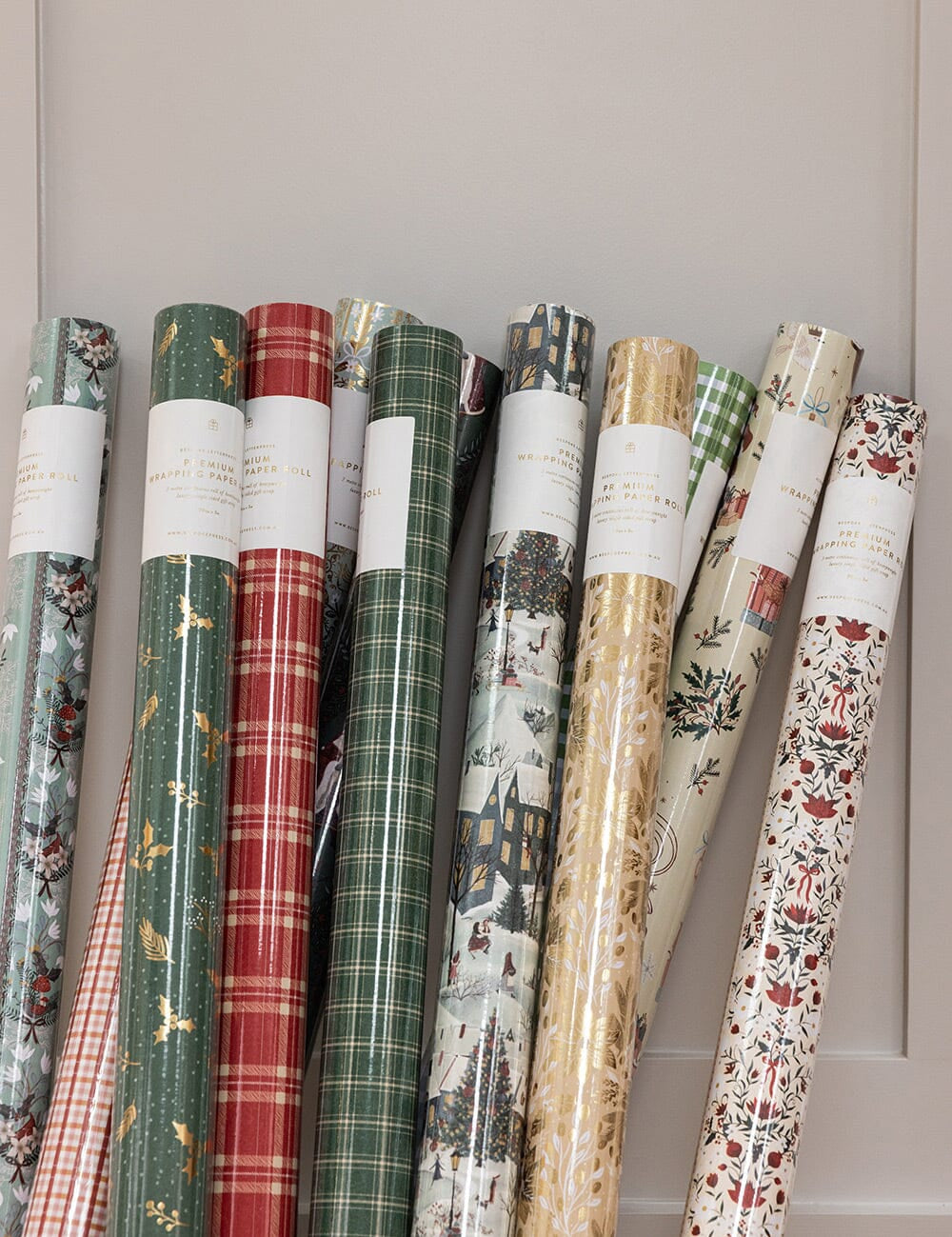 Golden Holly (Gold Foil) Gift Wrap Roll 3m - Pure Apotheca