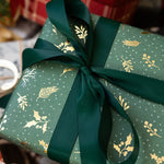 Golden Holly (Gold Foil) Gift Wrap Roll 3m - Pure Apotheca