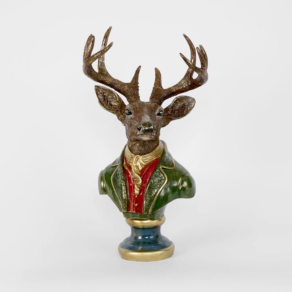 Golden Stag Bust Green Coat - Pure Apotheca