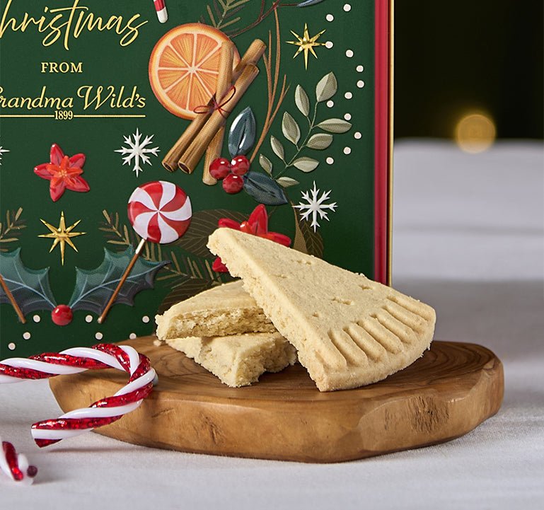 Grandma Wild's Christmas Candycane Christmas Pudding Biscuits Tin 400g - Pure Apotheca