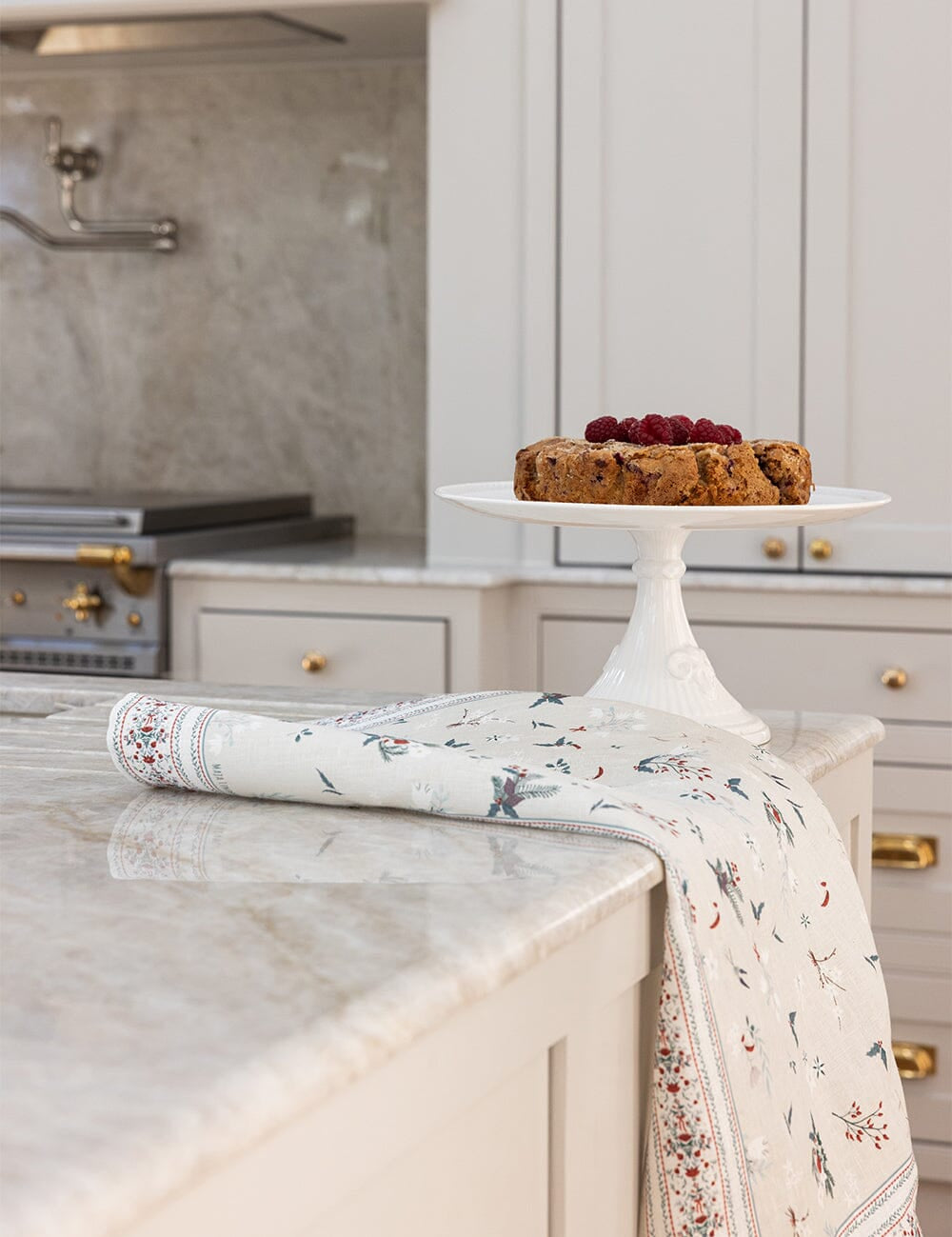 Heirloom Christmas Holly Tea Towel - Pure Apotheca