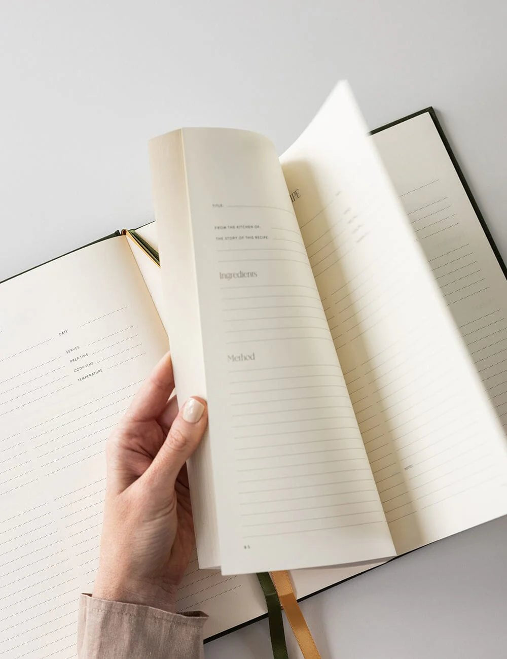 Heirloom Recipe Book Journal - Basil Green - Pure Apotheca