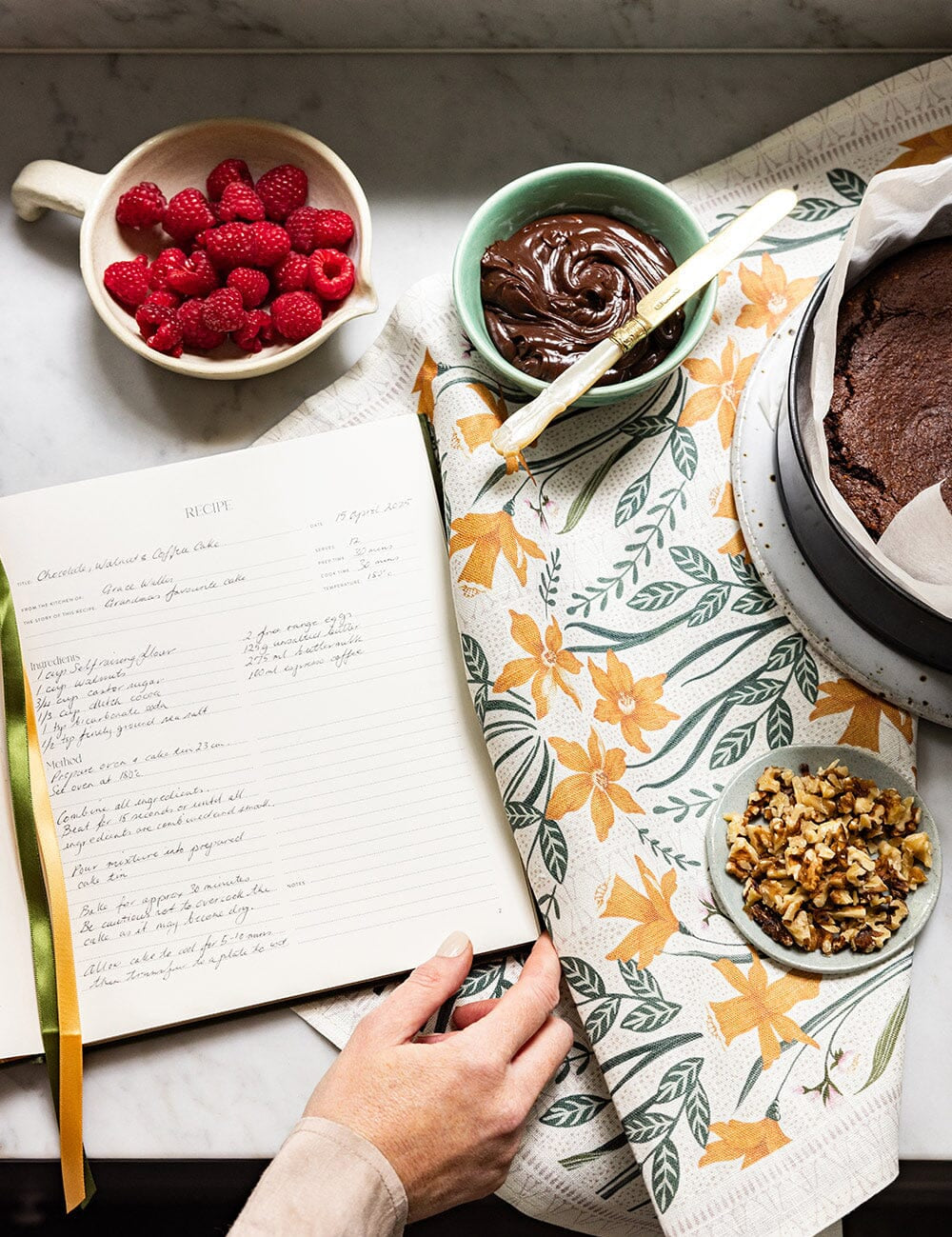 Heirloom Recipe Book Journal - Basil Green - Pure Apotheca