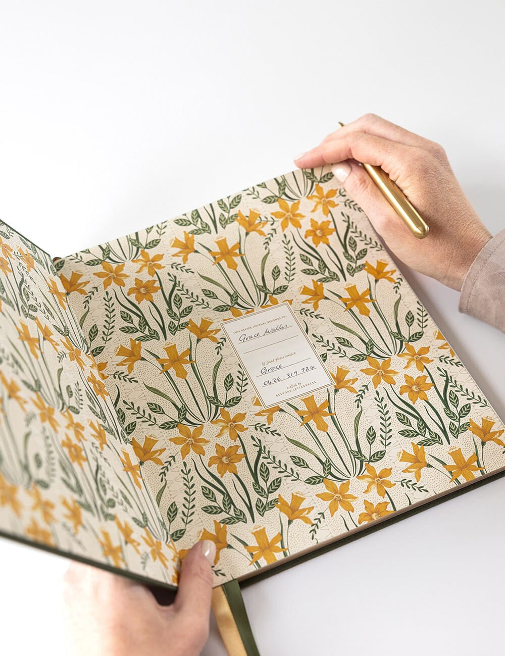 Heirloom Recipe Book Journal - Basil Green - Pure Apotheca