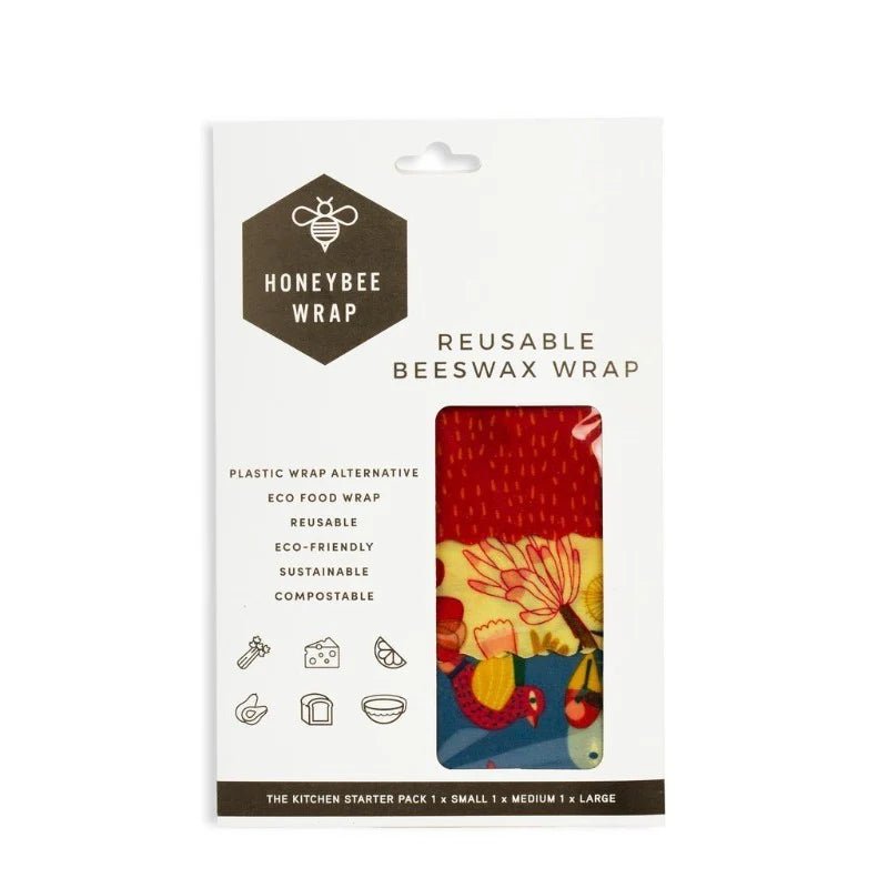 Honey Bee Wrap Kitchen Starter 3 Pack - Pure Apotheca