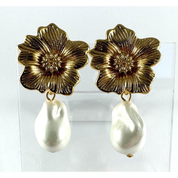 Idora Flower Pearl Earring - Pure Apotheca