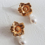 Idora Flower Pearl Earring - Pure Apotheca