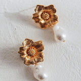 Idora Flower Pearl Earring - Pure Apotheca