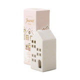 Incense Cone Holiday White Ceramic House Teakwood Tobacco - Pure Apotheca