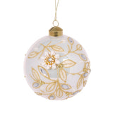 IVORY EMBELLISHED FOLIAGE BAUBLE - Pure Apotheca
