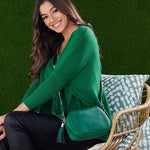 Jacinta Metallic Green Crossbody Bag - Pure Apotheca