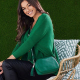 Jacinta Metallic Green Crossbody Bag - Pure Apotheca