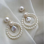 Jazzy Pearl Loop Earrings - Pure Apotheca