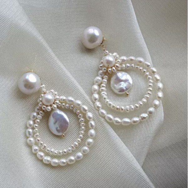 Jazzy Pearl Loop Earrings - Pure Apotheca