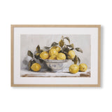 LEMON BOWL STILL LIFE FRAMED PRINT 65X45X2.5CM - Pure Apotheca