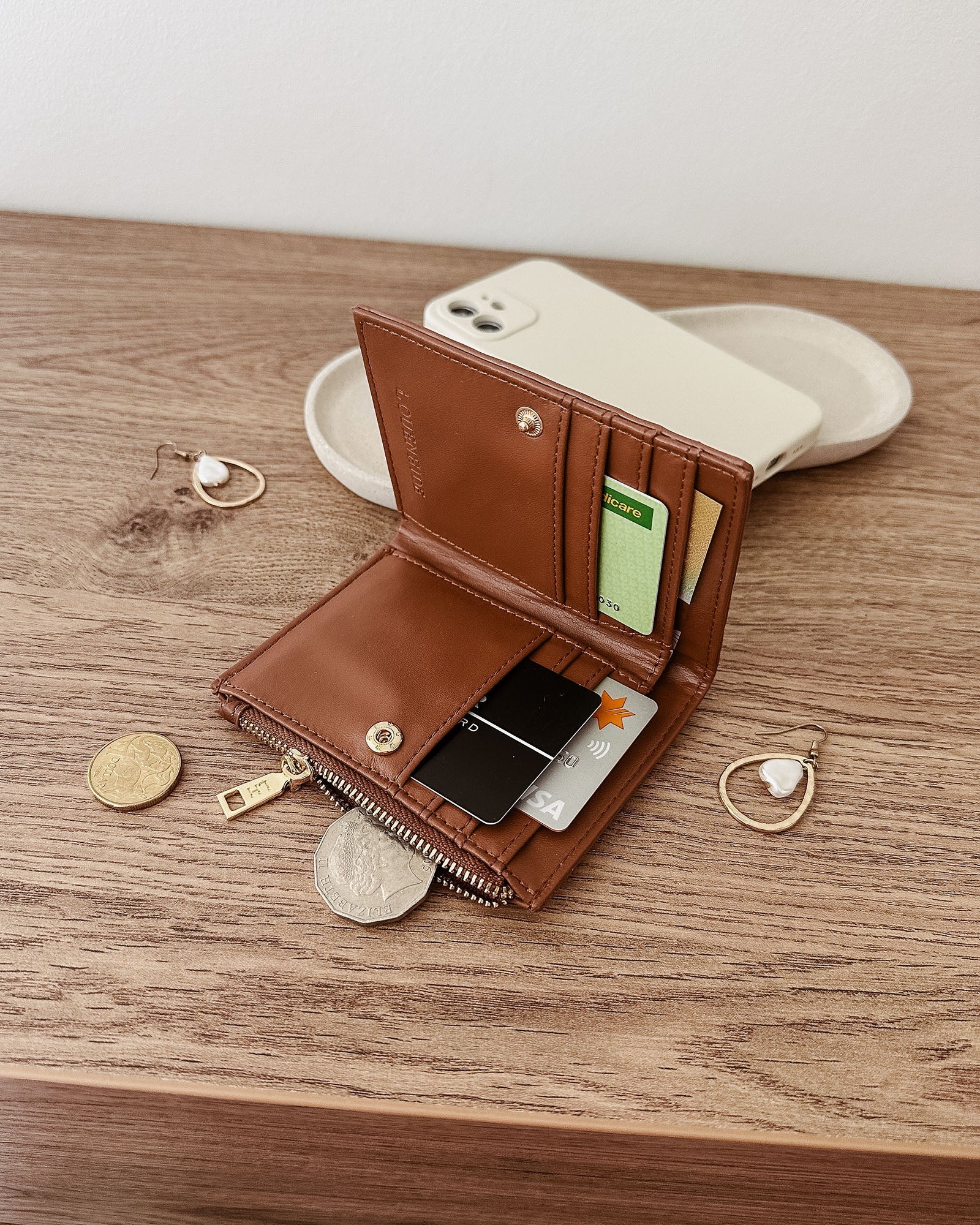 Lily Woven Wallet Tan - Pure Apotheca