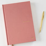 Linen Bound Tea Rose Bullet Journal - Pure Apotheca