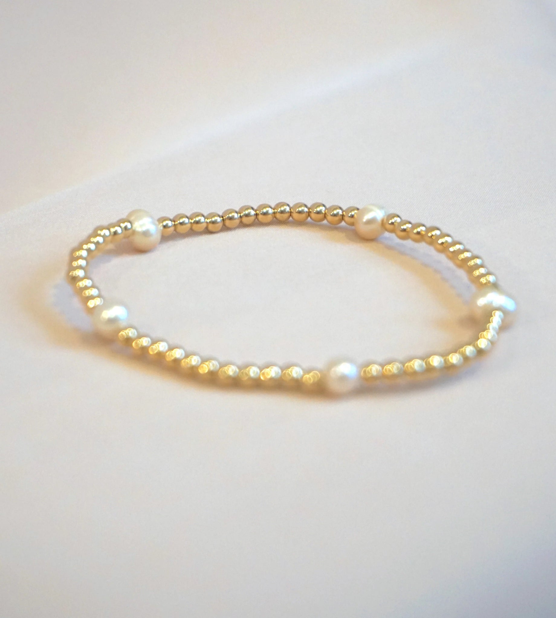 Marlow Pearl Gold Beaded Bracelet - Pure Apotheca