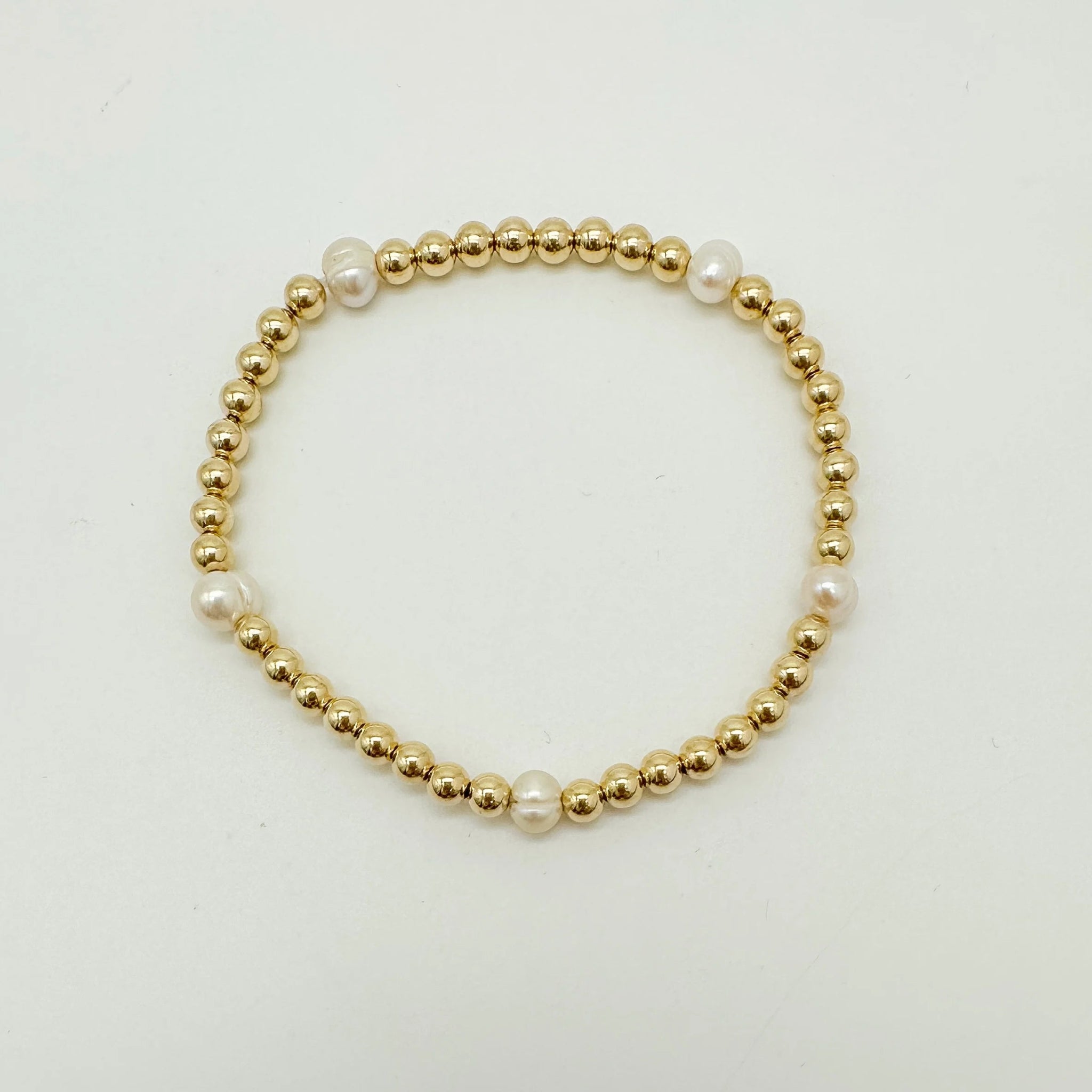 Marlow Pearl Gold Beaded Bracelet - Pure Apotheca