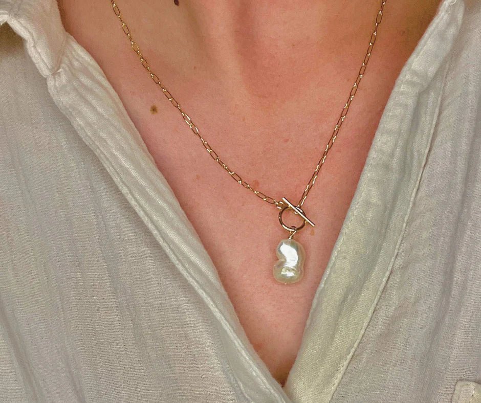 May Baroque Pearl Chain Necklace - Pure Apotheca