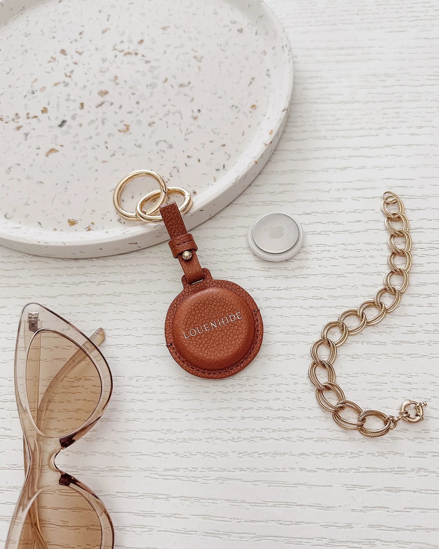 Opal AirTag Case Tan - Pure Apotheca