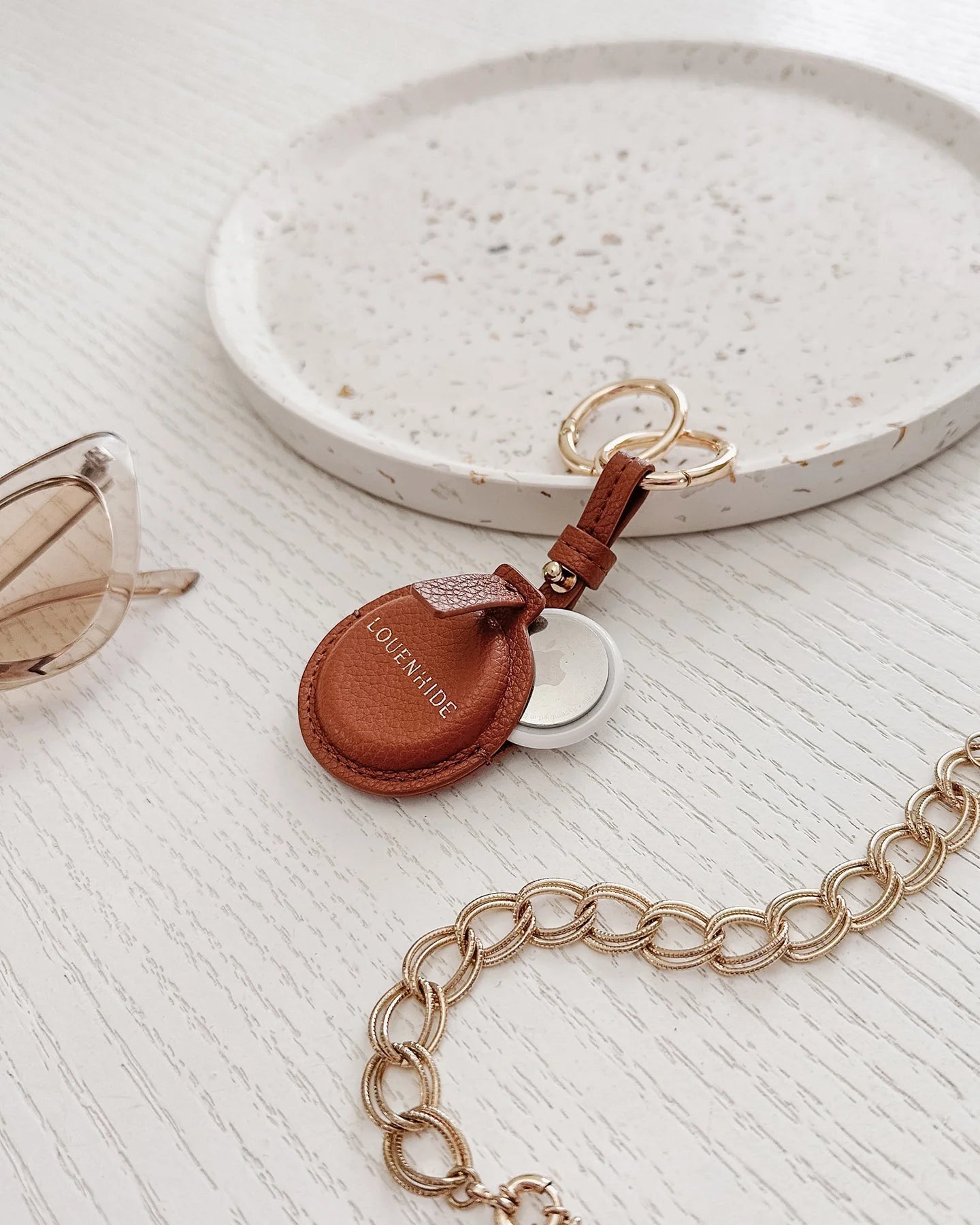 Opal AirTag Case Tan - Pure Apotheca