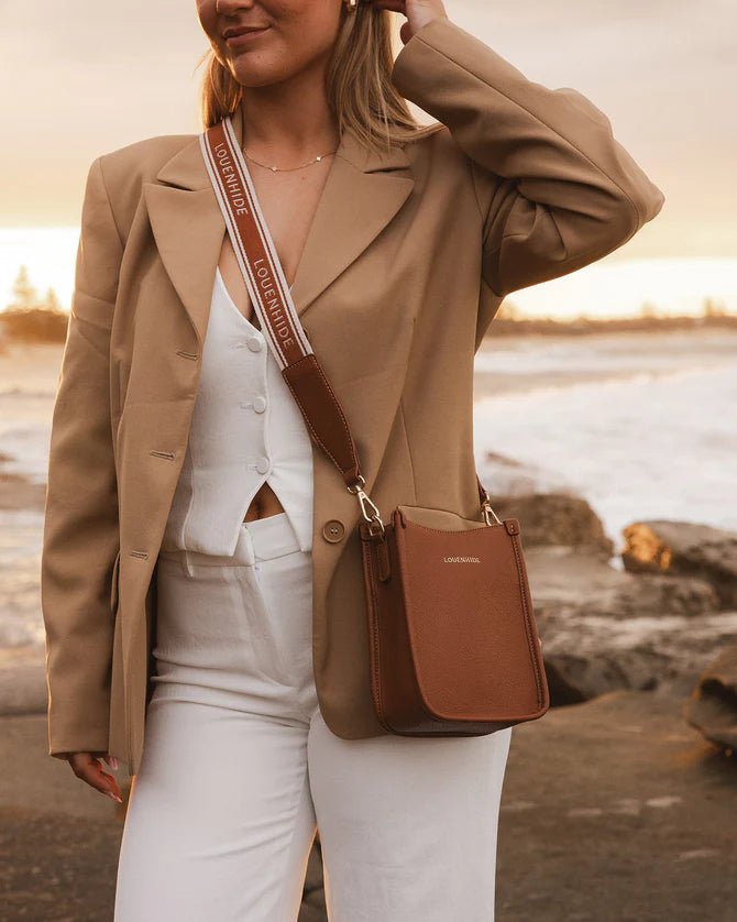 Parker Logo Phone Bag Tan - Pure Apotheca