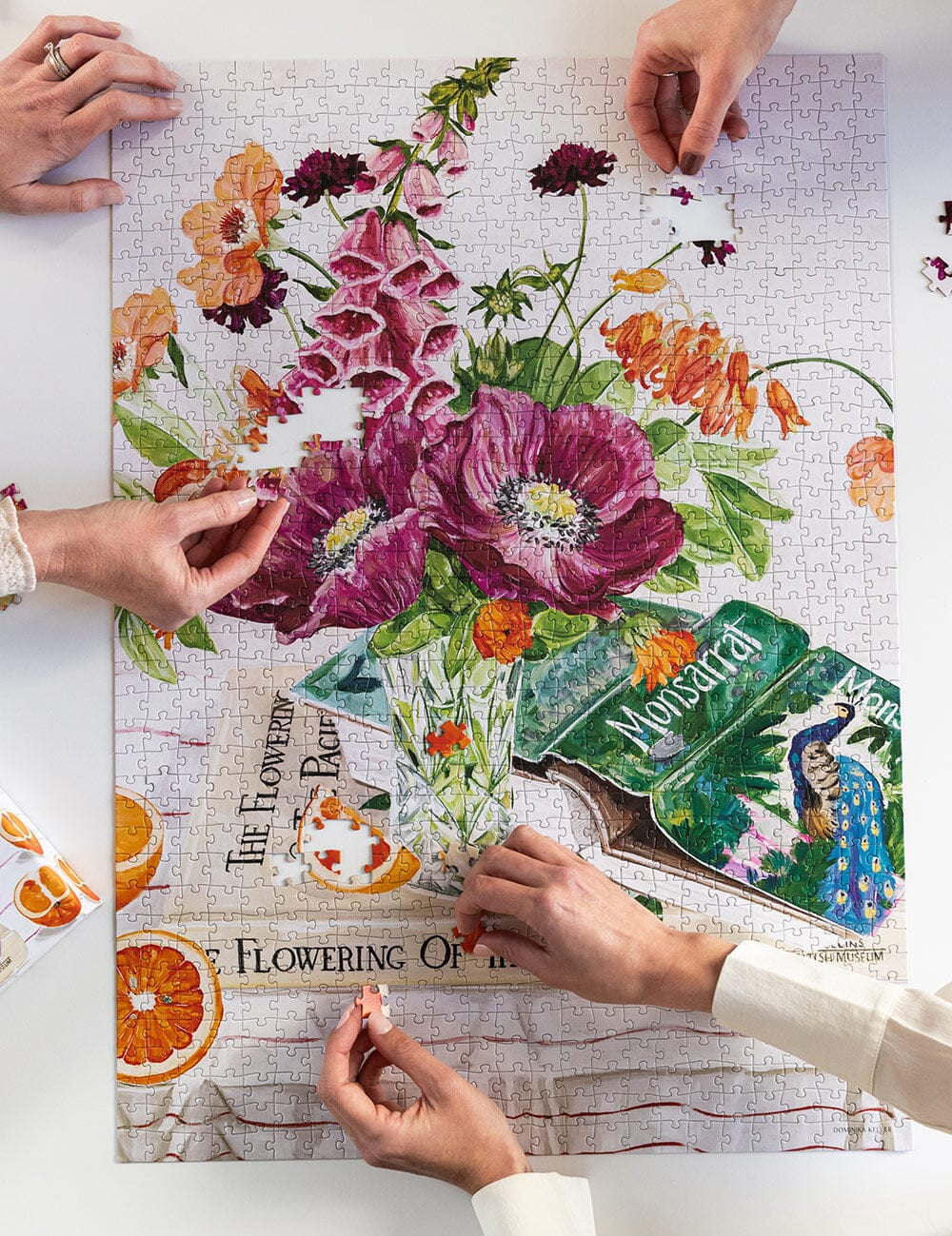 Poppies & Foxglove 1000pc Puzzle - Pure Apotheca