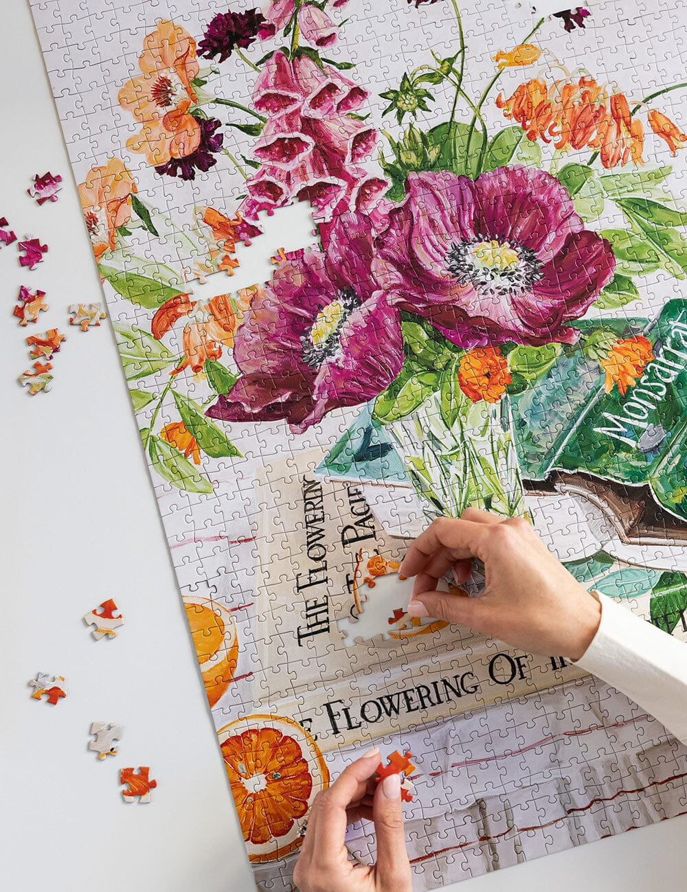 Poppies & Foxglove 1000pc Puzzle - Pure Apotheca