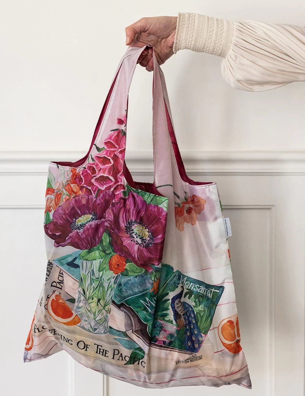 Poppies & Foxgloves Reusable Large Shopping Bag - Pure Apotheca