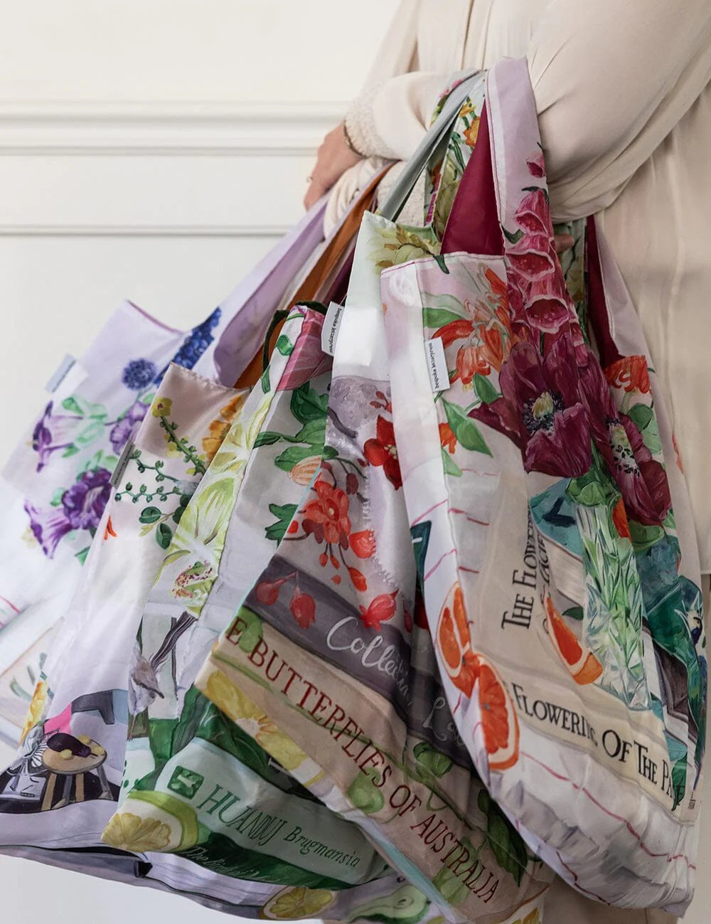 Poppies & Foxgloves Reusable Large Shopping Bag - Pure Apotheca