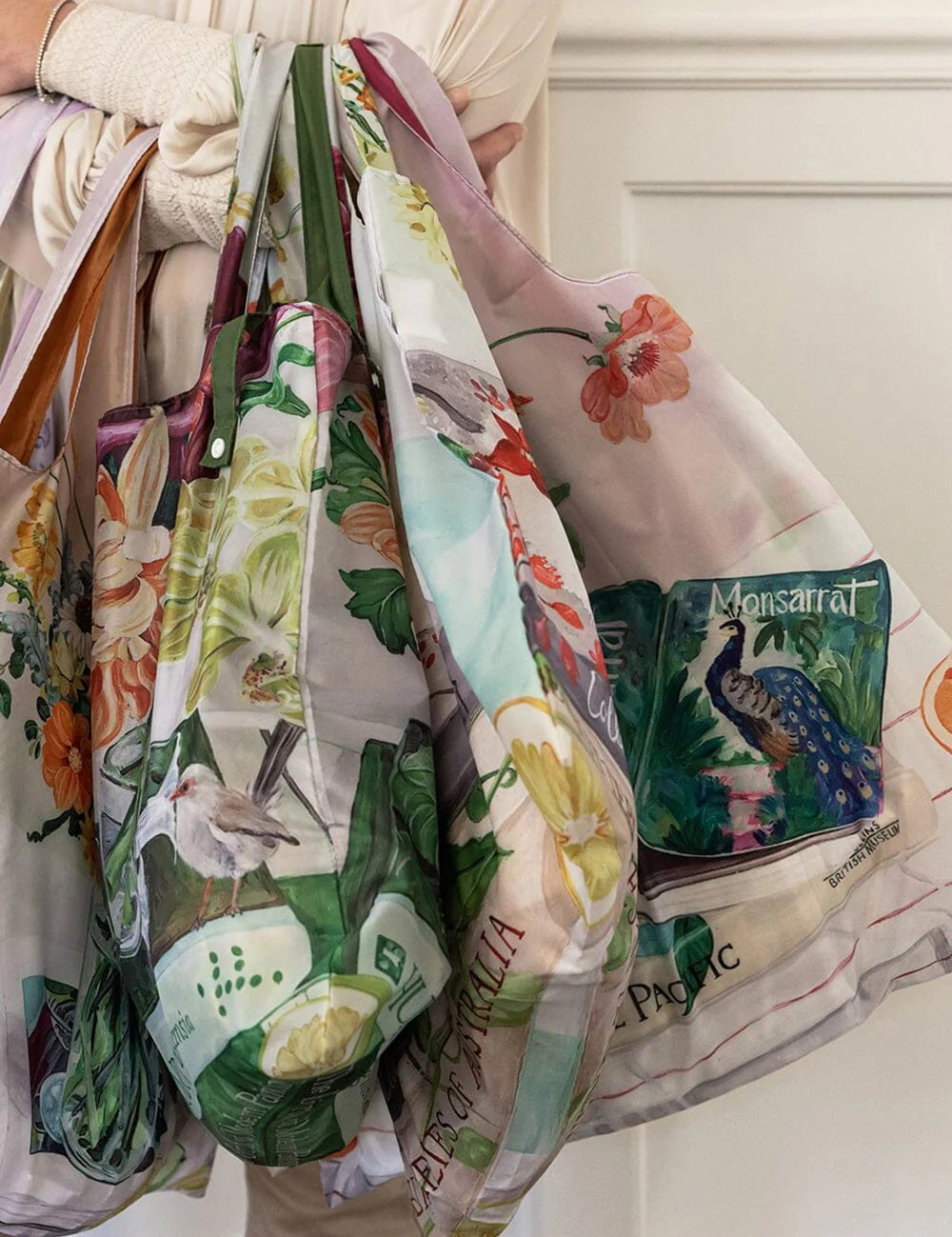 Poppies & Foxgloves Reusable Large Shopping Bag - Pure Apotheca