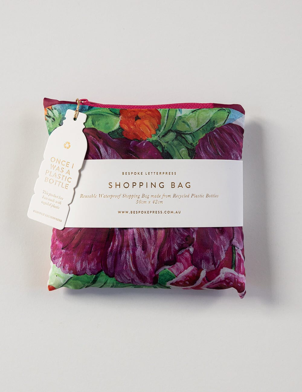 Poppies & Foxgloves Reusable Large Shopping Bag - Pure Apotheca
