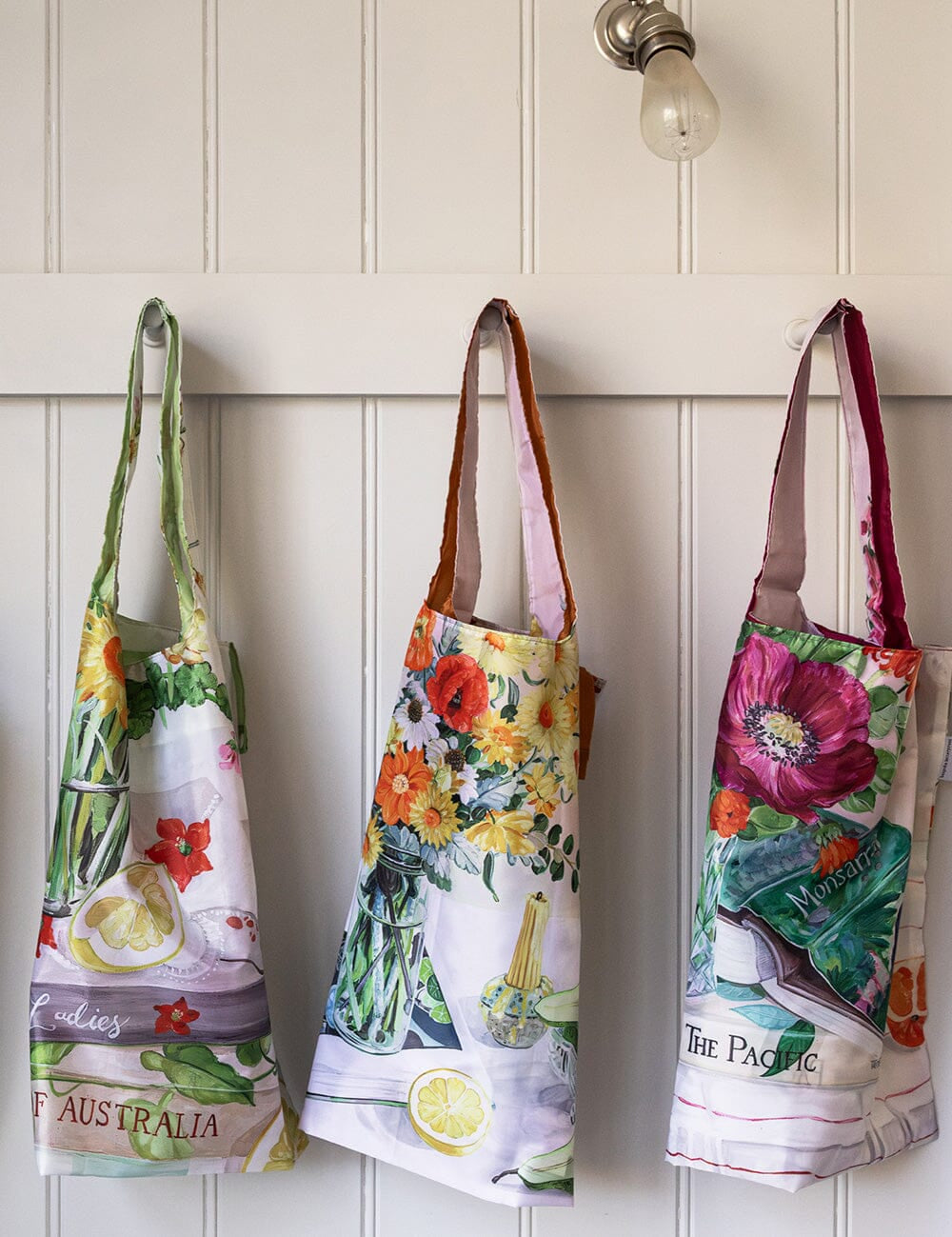 Poppies & Foxgloves Reusable Large Shopping Bag - Pure Apotheca