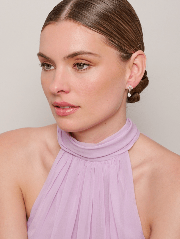 Rose Gold Crystal Sera Earrings - Pure Apotheca