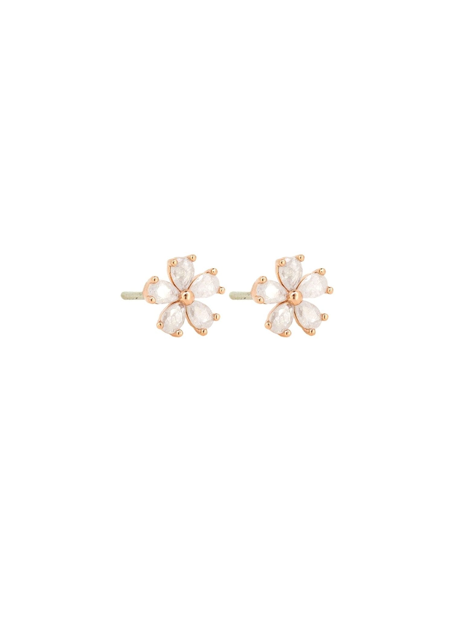 Rose Gold Fleur Studs - Pure Apotheca