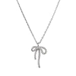 Silver Rope Bow Necklace - Pure Apotheca