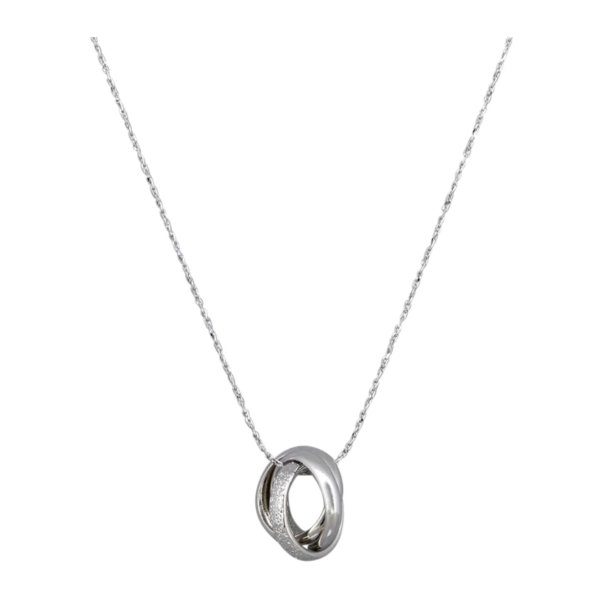 Silver Triple Ring Necklace - Pure Apotheca
