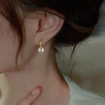 Suzie Pearl Gold Hook Earring - Pure Apotheca