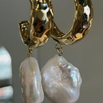 Sylvia Pearl Gold Hoop Earrings - Pure Apotheca